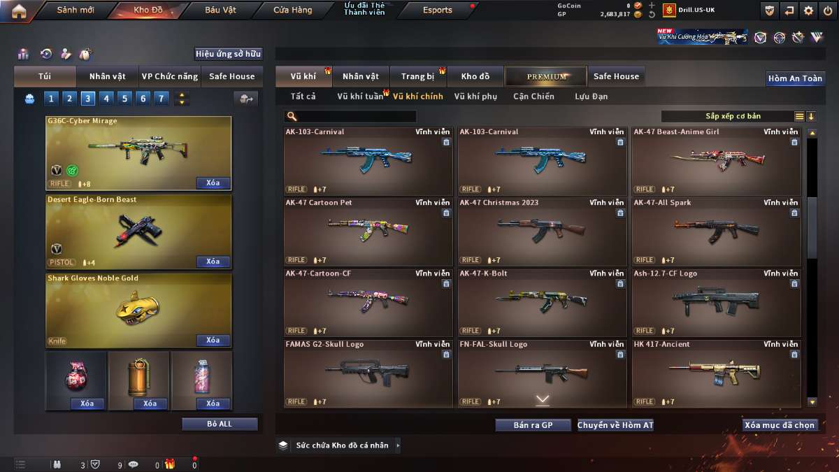shop acc cf uy tin gia re